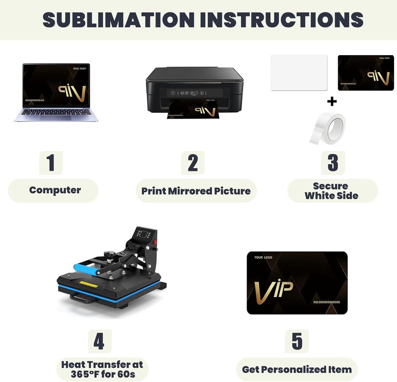 AceSubli 100 PCS Sublimation Business Card Blanks Bulk Metal Double Sided Aluminum Sublimation Card Blanks for Business Photo ID Badge Gifts 3.4 x 2.1 x 0.01 Inch - Image 5